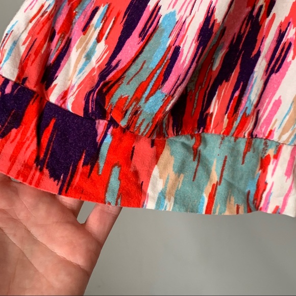 XXI strappy elastic hem pattered blouse small - Picture 5 of 10